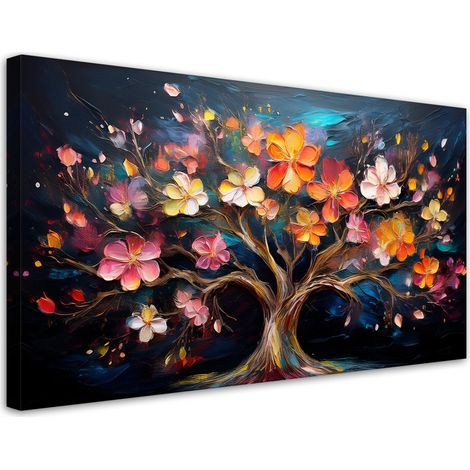 Tableau déco Arbre de vie coloré Abstraction 100x50 (1/5)