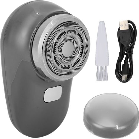 Mini Tondeuse Barbe Portable Rechargeable Affichage LED Noir - Cutter Lavable Compact Voyage (1/5)