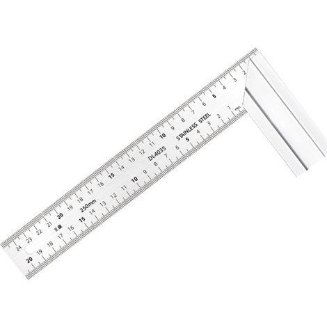 Rowoythk – 250 mm Edelstahl-Winkelmaßstab – Robuste Doppellaserskala – Präzisionsbasis aus Aluminiumlegierung – Professioneller Einsatz (1/4)