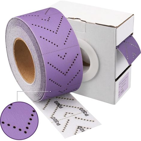 Purple ceramic automotive sandpaper, multi-hole clean sanding sheet - 70mm x 12m, for wood, car, body repair, 180 grit