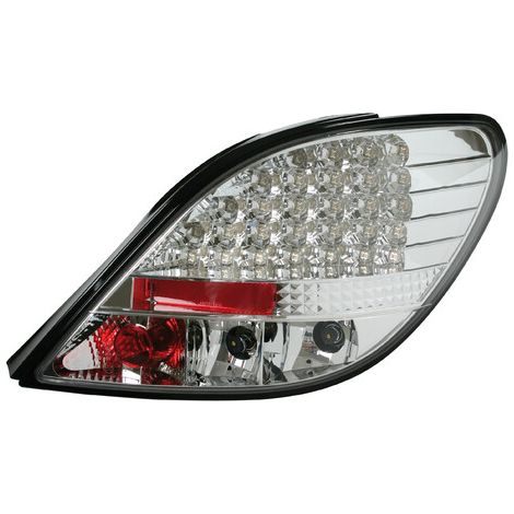 Coppia fanali posteriori LED - compatibile per  Peugeot 207 (5/06) - Cromo