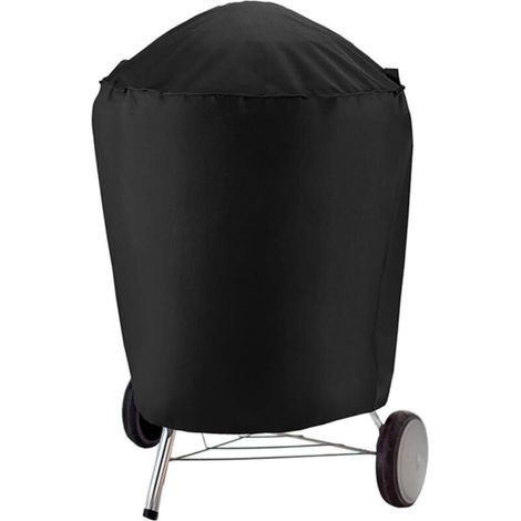 Housse Barbecue Exterieur,Bache de Protection Exterieur Ø 71x56cm cm, Housse plancha Exterieur Tissu Oxford 420D, imperméable, Anti-poussière et Anti-UV, Housses Barbecue pour Rond,Noir (1/5)