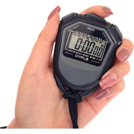 Oypla Black Digital Timing Sports Games Stopwatch Timer LCD Display (1/5)