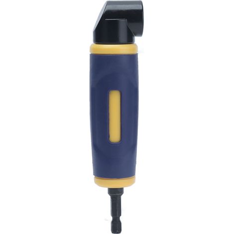 Perceuse à angle droit 90° adaptateur jaune bleu, extension porte-embout, accessoire pour visseuse, outil de perçage d'angle, mandrin robuste (1/5)