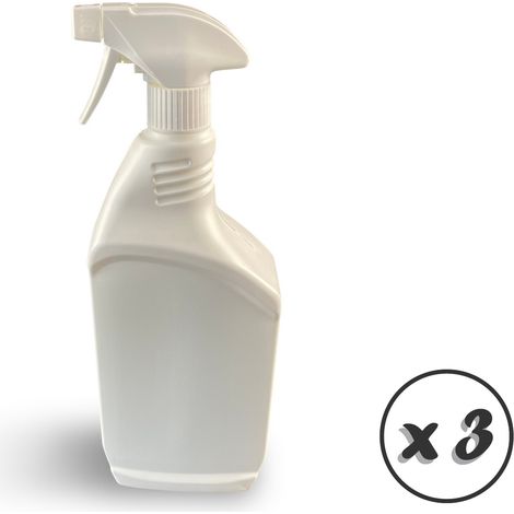 Pulvérisateur vaporisateur brumisateur Flacon plastique 1 litre Gâchette et buse réglable - Quantité x3 - Vaporisateur flacon (1/5)