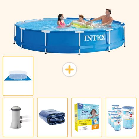 Intex Piscine Tubulaire Ronde - 366x76 cm - 6-pièces SCB22 (1/5)