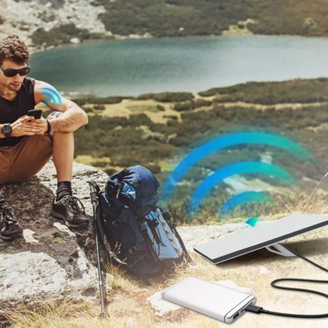 2 Meter langes Mini-USB-C-auf-DC-Stromkabel, 20 AWG Reinkupfer, IP68 wetterfest, für Satellitenantenne