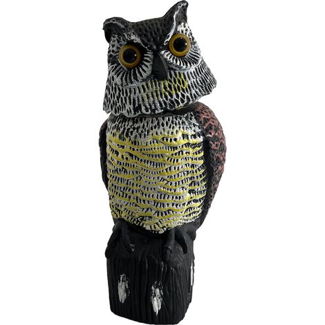 Statuetta Scaccia Volatili a Forma Animale Gufo Oscillante Lif 38,5 x 16 cm