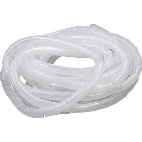 Raccogli cavi spiralato tubo 5 metri copri cavo organizer per cavi e fili elettrici in plastica trasparente diametro da 6 mm (1/4)