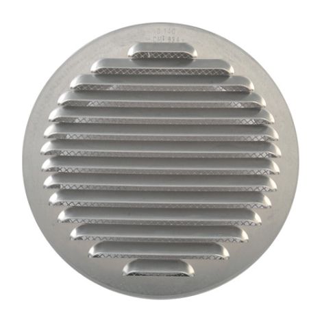 Idroweb – Grille aération VMC aluminium encastrée Ø 80 mm – Fixation par vis – Débit max 200 m³/h – Pour espaces confinés