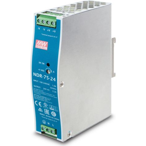 Fuente de alimentación Planet de 24 V y 75 W para carril DIN, PWR-75-24