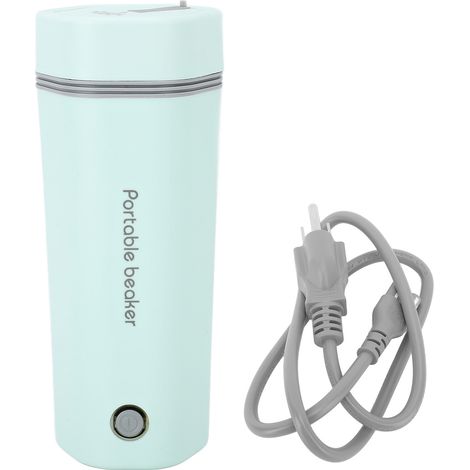 Bouilloire électrique 350 ml, arrêt automatique, acier inoxydable 304, 300W, portable pour voyage thé café, prise US 110V, vert clair (1/5)