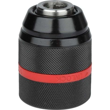 Mandrin de Perceuse, Mandrin sans clé, 1/2-20UNF 2-13mm Mandrin de perceuse à main sans clé à serrage, Mandrin Serrage Perceuse Sans Fil, Mandrin de perçage auto-serrant à des pour usages multiples (1/4)