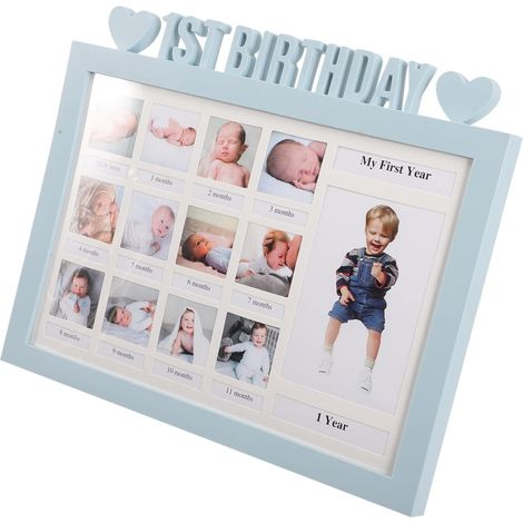 Cadre photo bébé ORFOFE 12 emplacements plastique PVC (1/5)