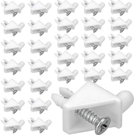 30 perni di supporto per ripiani bianchi da 5 mm, adatti per le mensole e gli armadi completi delle serie IKEA PAX e BILLY, utilizzabili come pezzi di ricambio.