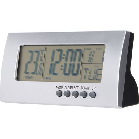 Indoor Thermometer Multifunctional Digital Temperature Monitor with Alarm Clock Function (1/5)
