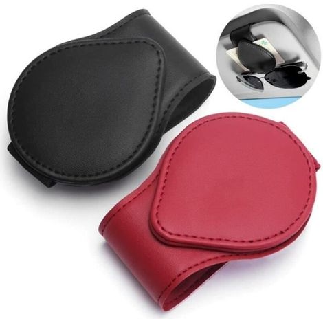 Porte-Lunettes Voiture, 2pcs Porte-Lunettes Soleil Clip, Clip de Support Lunettes Soleil Visière Voiture, Universel Cintre de Lunett (1/4)