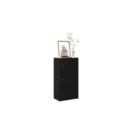 Bibliothèque chêne noir 40x24x77 bois d'ingénierie (1/5)