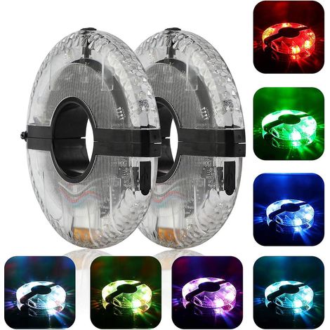 Éclairage LED étanche rechargeable par USB pour roue de vélo - Éclairage de moyeu de vélo recyclé (1/5)