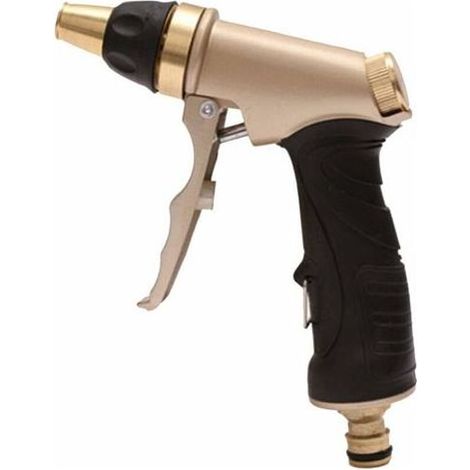 Pistolet D Arrosage - Buse Réglable En Laiton - Pression Haute Pour Lavage Voiture Jardin Nettoyage Extérieur - 1 Pièce (1/5)