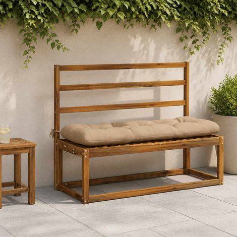 vidaXL Coussin de banc VIANEN 100 % polyester Sable 110 x 40 x 12 cm (1/5)
