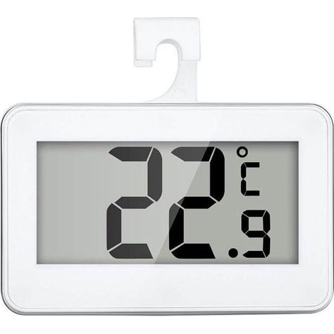 Digitales Kühlschrankthermometer, Mini-Magnet-Gefrierschrankthermometer mit Haken, Messbereich -20℃-60℃ (1/4)