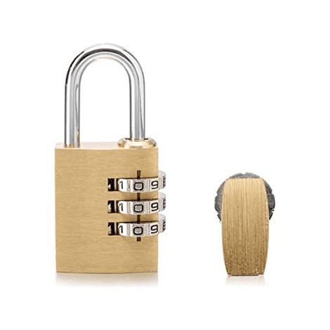 Candado seguridad de laton macizo codigo secreto 20 mm Dorado (1/4)