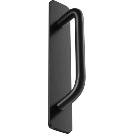 Poignée de Porte Coulissante en Aluminium, Petit Modèle Noir sans Perçage, Poignée de Fenêtre et Meuble, Cuisine, Salle de Bain et Placard, Installation Facile et Anti-effraction, (1/5)