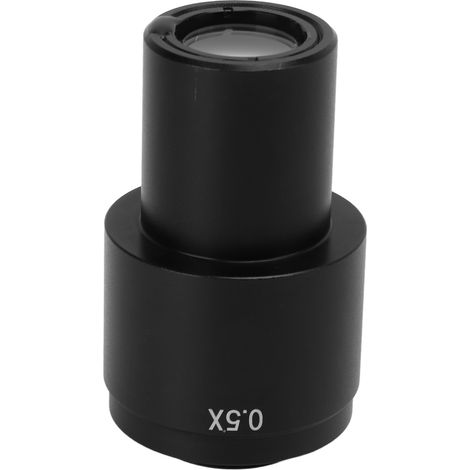 Mikroskopobjektiv 28 mm Durchmesser, C-Mount-Objektiv für 10A 0,7–4,5x Industriemikroskop-Kameraokular 0,5x (1/5)