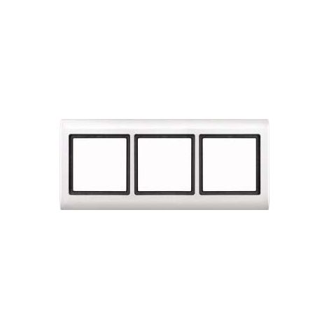 MERTEN 400319 PLAQUE DE FINITION AQUADESIGN, 3 POSTES, BLANC