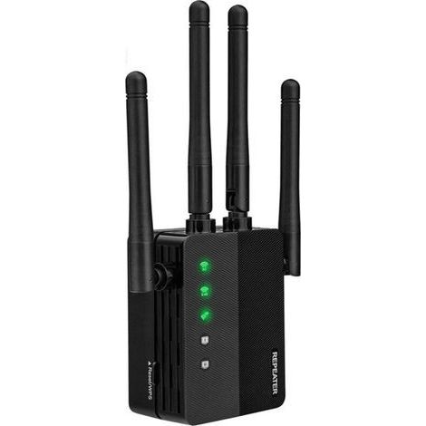 1200M Dual Band Wi-Fi Repeater, Wireless Signal Booster, 2.4G & 5.8G High Power Hotspot (1/4)