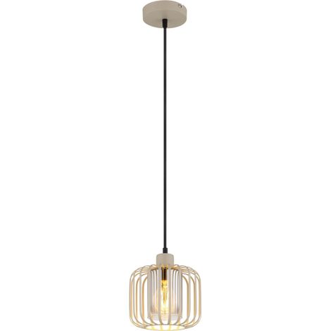 Globo - lámpara colgante - ALFRED - beige - metal - Ø 18cm - E27