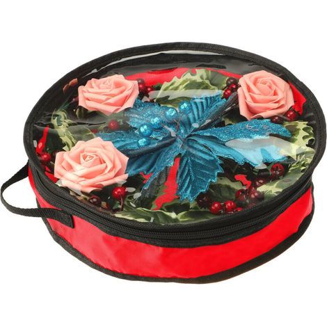 Aufbewahrungstasche für Weihnachtsgirlanden, Aufbewahrungsbehälter aus Nylon für Weihnachtsgirlanden (Rot) (1/5)