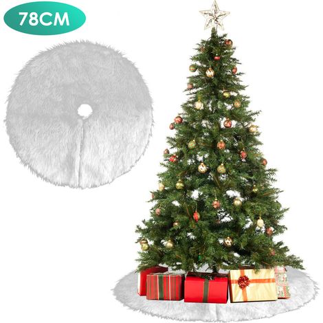 Randaco Gonna natalizia per albero 78 cm, tappeto rotondo riutilizzabile per casa, hotel e feste (1/5)