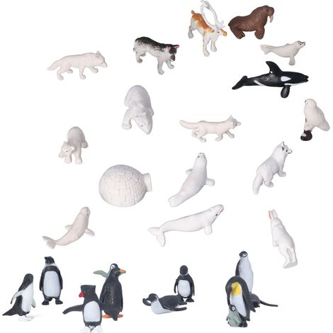 Figurines d'Animaux Détaillées - Manchots, Ours Polaires, Baleines - Décoration Intérieure et Collection (1/5)
