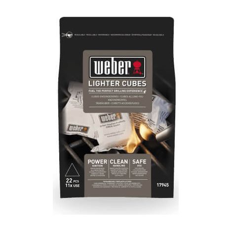 Cubos para encender fuego empaquetados individualmente Weber Cod. 17945