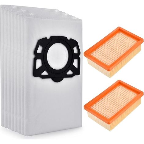 KFI 4410 Lot de 8 sacs d'aspirateur pour Kärcher WD4 WD5 WD6 MV4 MV5 MV6 WD5P WD6P Premium Remplace l'article 2.863-006.0 KFI 487 (1/5)