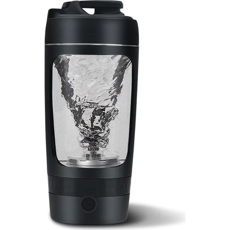 Shaker électrique, mixeur protéiné, mixeur portable, milkshake rechargeable et substitut de repas (noir) (1/4)