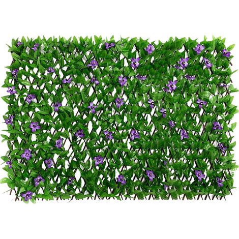 Clôture Artificielle - Clôture Rétractable en Feuillage - Décoration Murale pour Jardin et Cour - 1 Pièce (1/5)