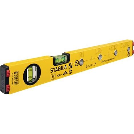 STABILA Wasserwaage 70 Electric 120cm Alu.gelb ± 0,5mm/m - 16136