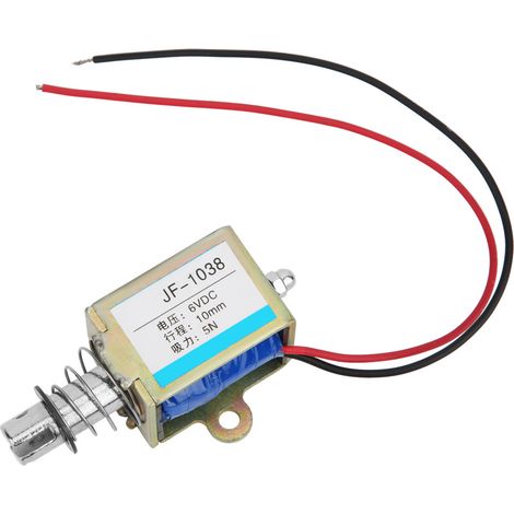 JF-1038 5N 6V DC Electromagnet Push-Pull Type Solenoid Electromagnet 10mm Stroke (1/5)