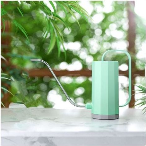 pair Arrosoir pour plantes d'intérieur avec un long bec anti-déversement et lisse parfait pour les plantes d'intérieur et d'extérieur (vert) (1/4)