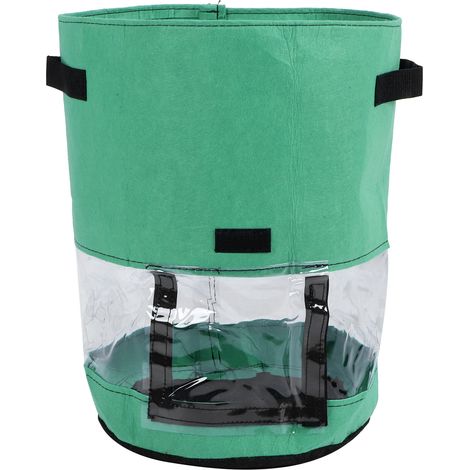 Sac de culture pour pommes de terre 360° transparent, accessoire de jardin, vert avec tissu occultant, 35 x 45 cm, 43 L/10 gal (1/5)