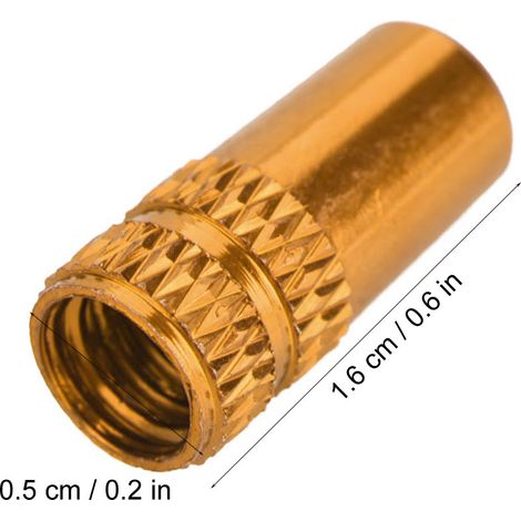 10 pièces bouchons de valve en alliage d'aluminium pour vélo, couleur or, protection anti-poussière et étanchéité (1/5)