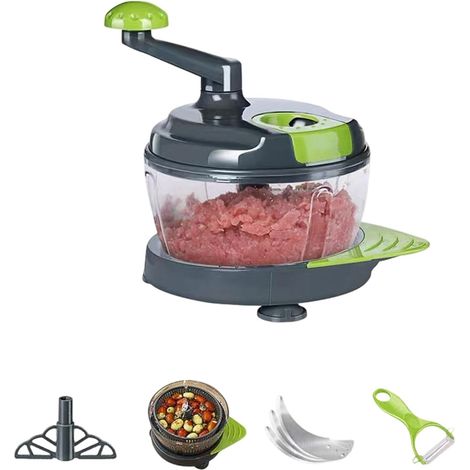 Hachoirs à viande manuels, trancheuses et hachoirs en acier 402 avec séparateur de blanc d'œuf pour une cuisine multifonctionnelle. Hachoirs à viande et à légumes manuels. (1/5)