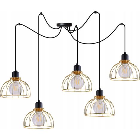 Deckenleuchte Kronleuchter Golden Spider Loft