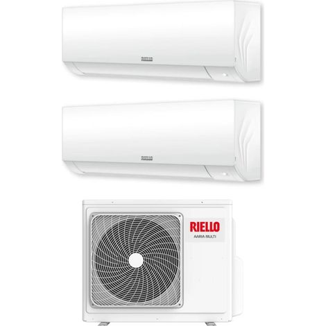 Klimagerät Riello Dual Split Inverter Aaria Plus 9+9 Serie mit Aaria Multi 250 P R-32 Wi-Fi Optional 9000+9000