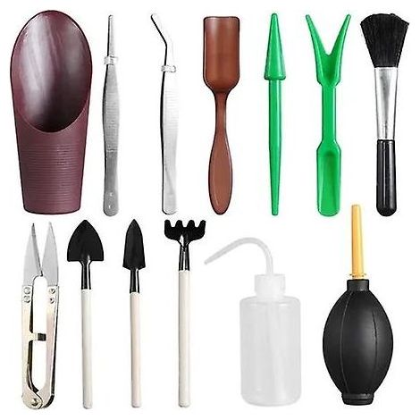 Mini ensemble d'outils de jardinage, petite pelle de terreau, arrosoir-Ensoleillé (1/3)