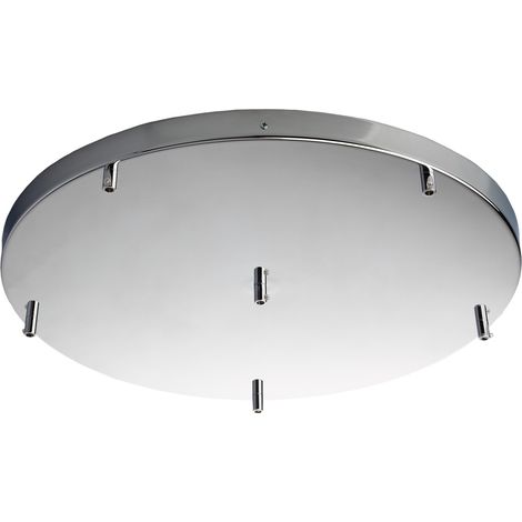 Rosone Multicavo 6 Luci In Ferro Cromato Diametro 50 Cm (1/2)