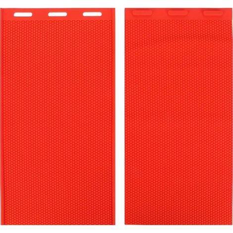 2Pcs Feuilles de Cire d'Abeille 5.4mm, Moule à Presser pour Rayons en Caoutchouc DIY, Accessoire d'Apiculture Rouge (1/5)